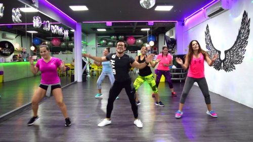 Zumba class in studio