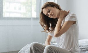 Woman with neck pain