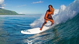 Man surfing in the ocean