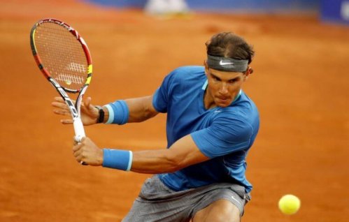Nadal playing at the Roland Garros