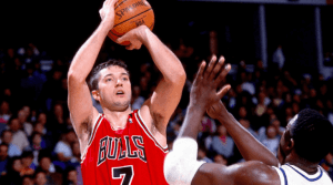 Toni Kukoc during a game as part of the Jordan's Bulls