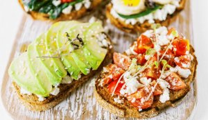 heura recipes, avocado and pisto toast