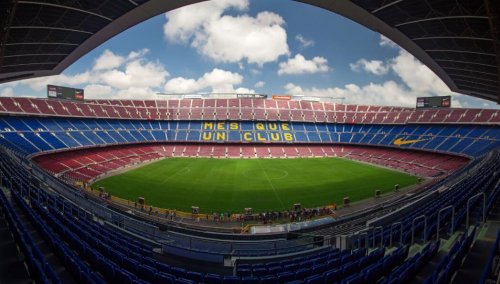 The FC Barcelona stadium with the chant "more than a club"