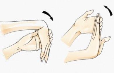Wrist stretching exercises should be repeated 3 times.