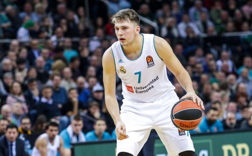 Professional player dribbling basketball