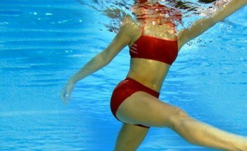 Water gymnastics is very demanding, but fun.