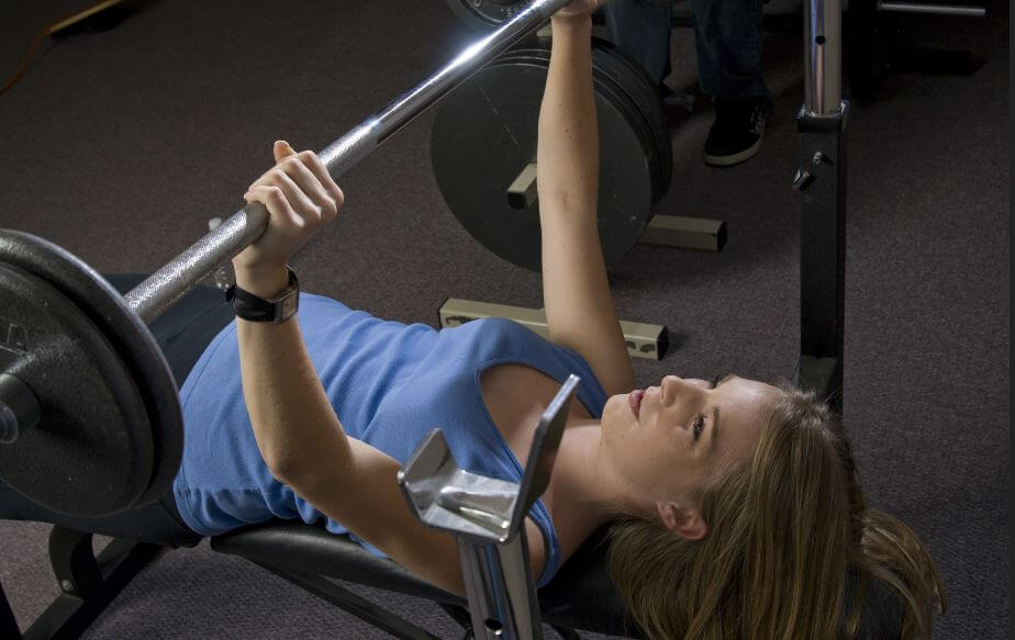 Woman bench press
