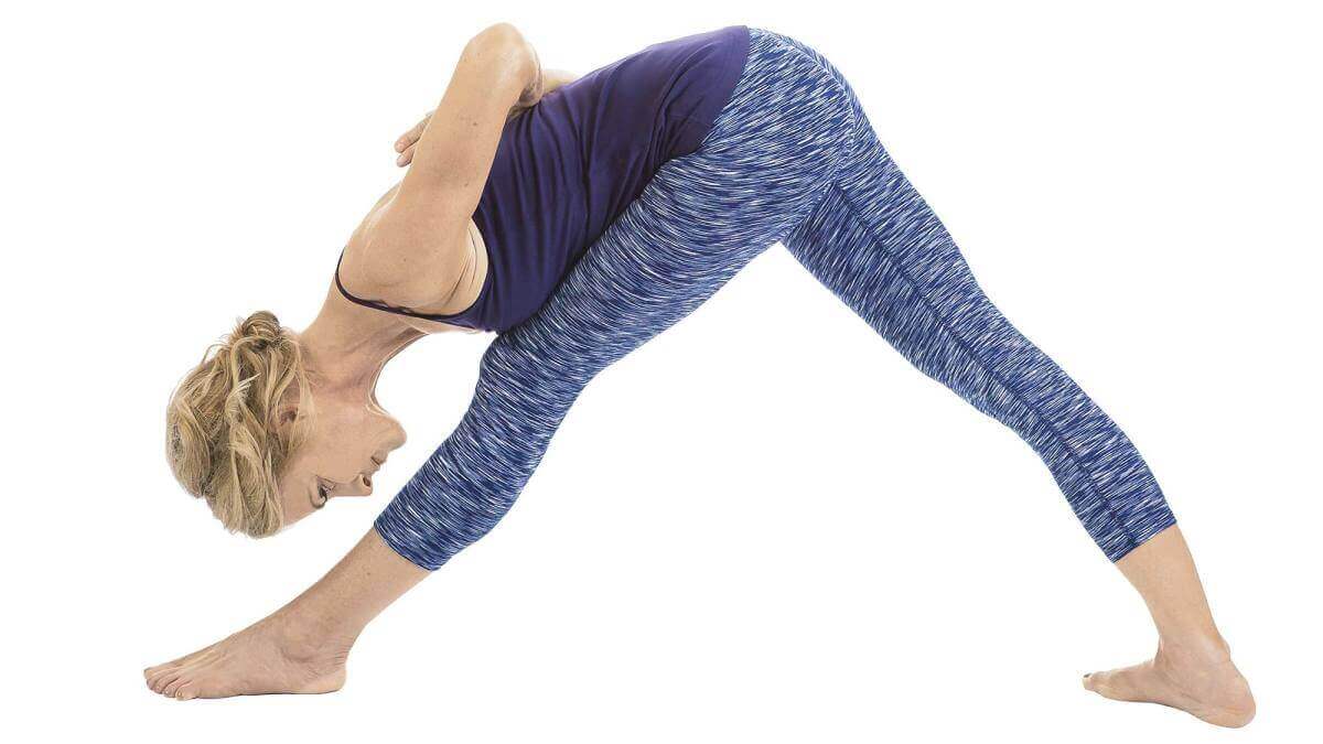 Woman performing yoga posture