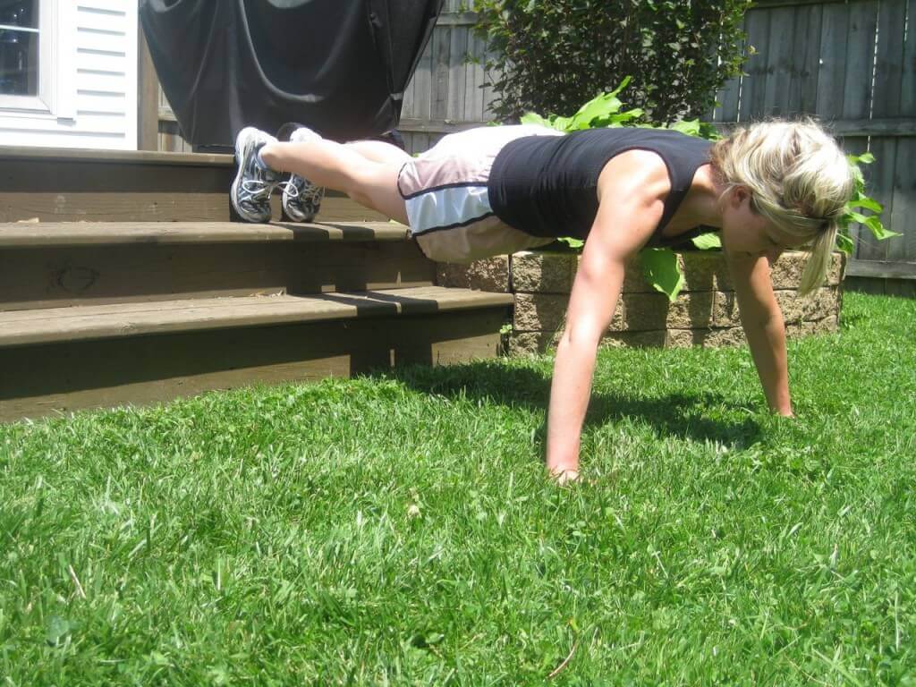 feet elevated push ups