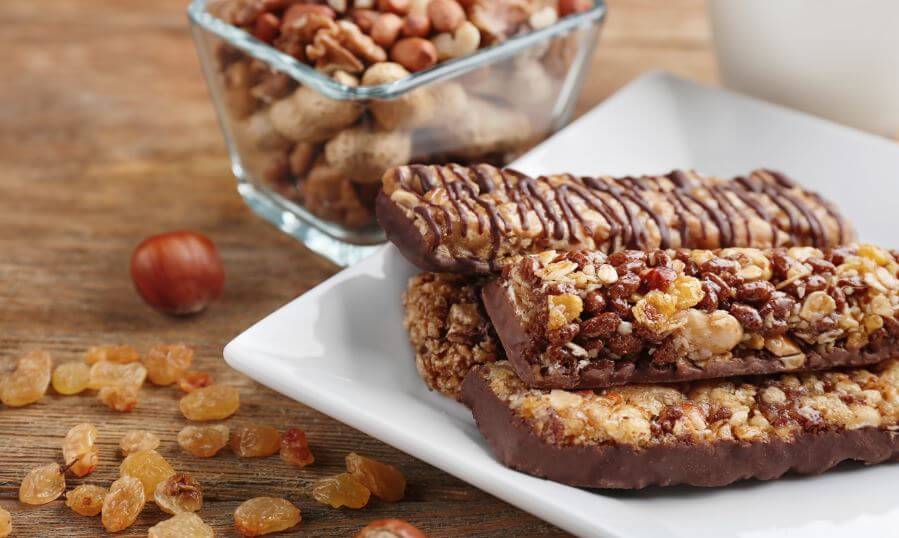 unhealthy foods workouts energy bar