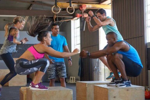 The CrossFit box jump is more challenging that a regular squat.