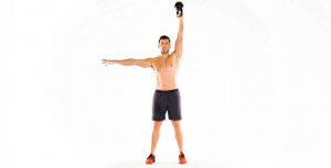 Side drops with kettlebells