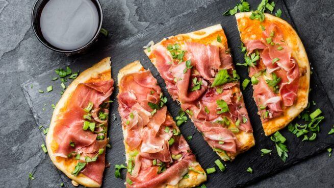 healthy pizza spanish ham