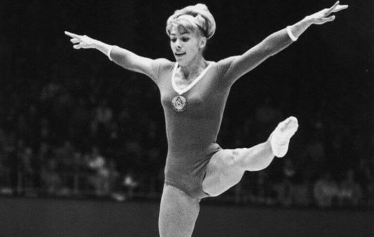 Larisa Latynina during an Olympic performance that got her several medals