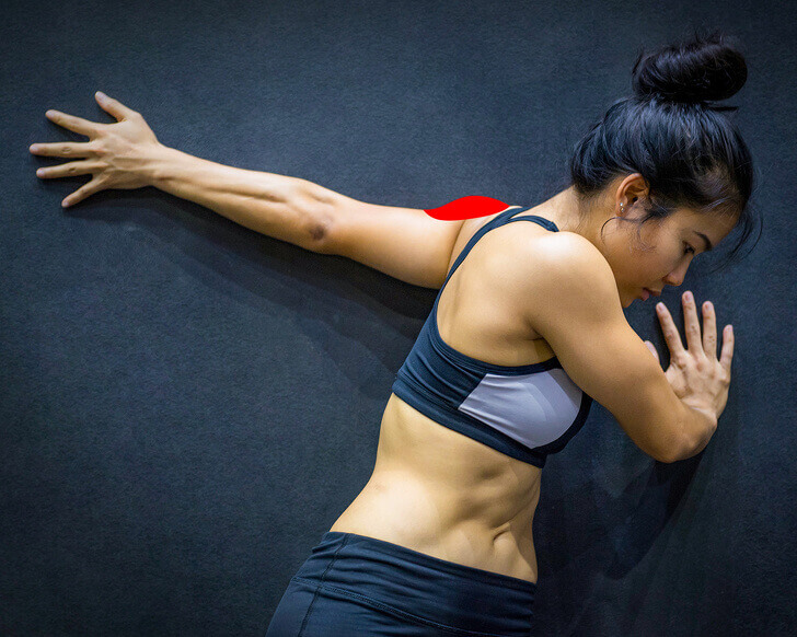 stretching shoulder wall