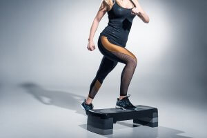 jumping up a step to improve your cardiovascular capacity