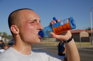 Hydrate plenty to finish a race without stopping