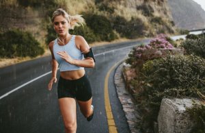 running and keeping a positive attitude