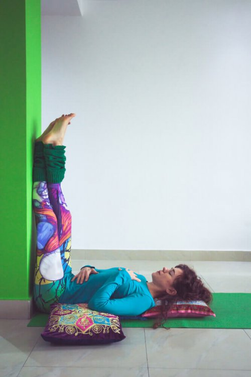 Legs up the wall.