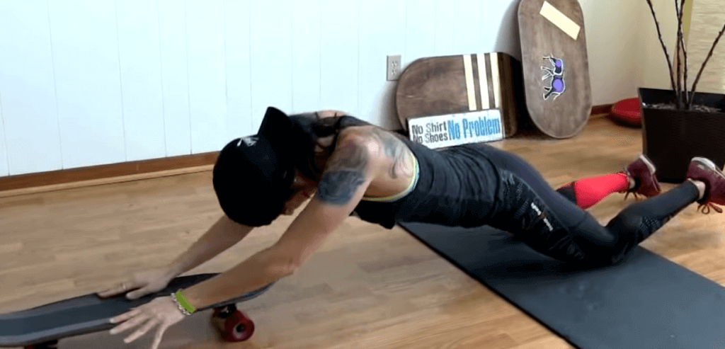 using the skateboard to get fit