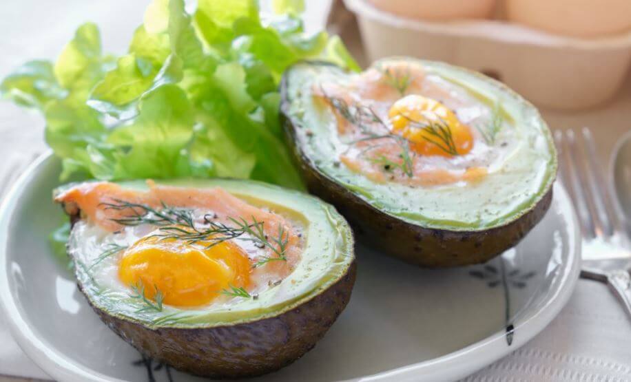 Baked egg avocado