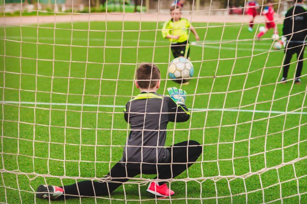 Children playing football