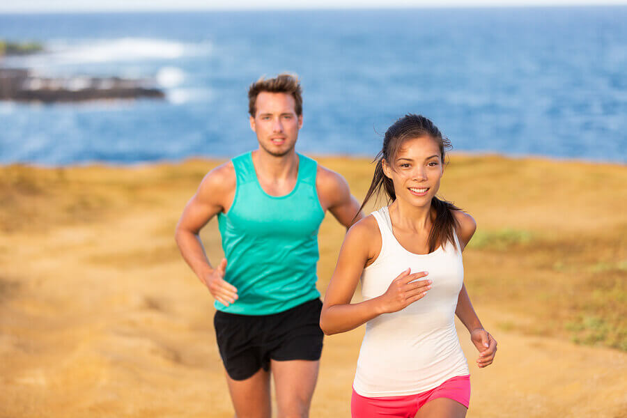 exercise beach sun protection