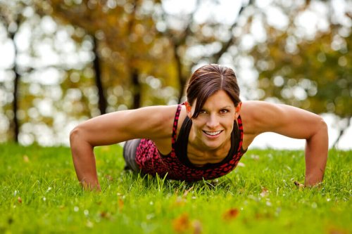 Push-ups can improve your upper body strength.