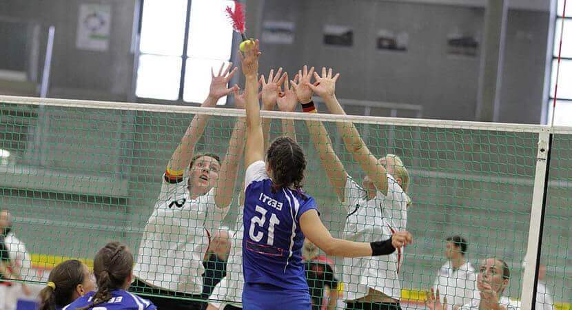 Women playing indiaca, one of the alternative sports originated in Brazil.