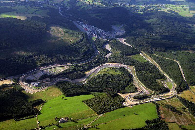 Photo Spa-Francochamps racetrack in Belgium which is being described in the text