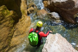 For these types of descents, it's best to carry the minimum amount of equipment