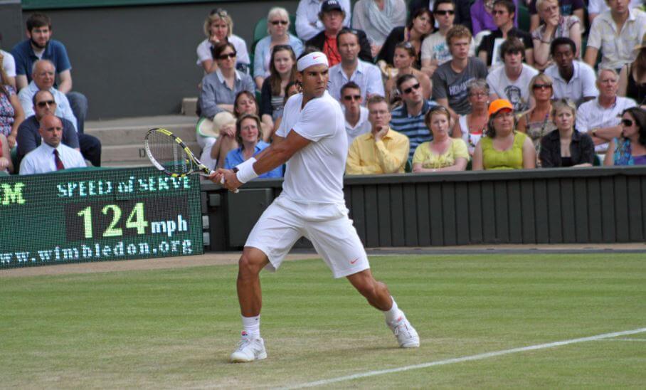 Rafa Nadal in Wimbledon.
