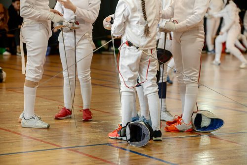 People getting ready to fence.