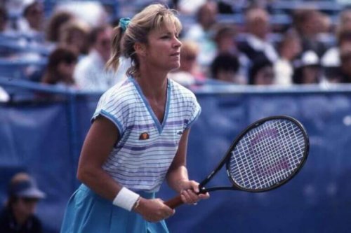 Chris Evert, one of the best women tennis players on the court to illustrate the text. 
