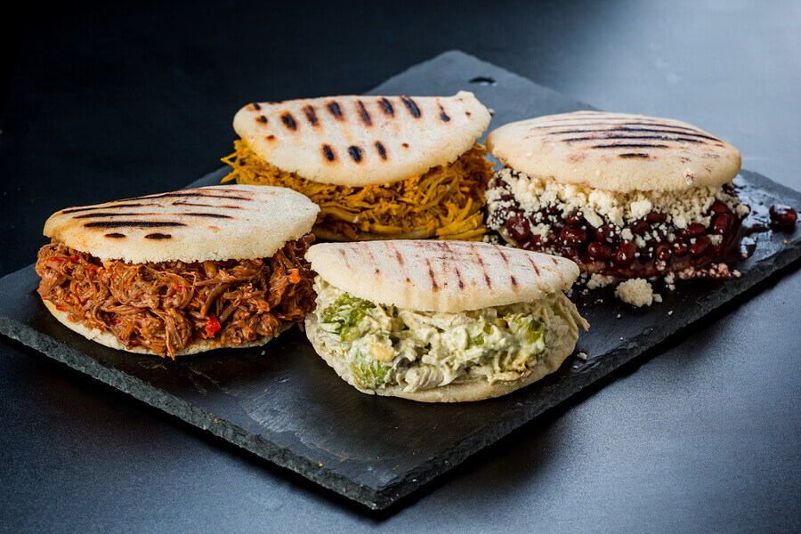 The arepa is a typical dish of Colombia and Venezuela.