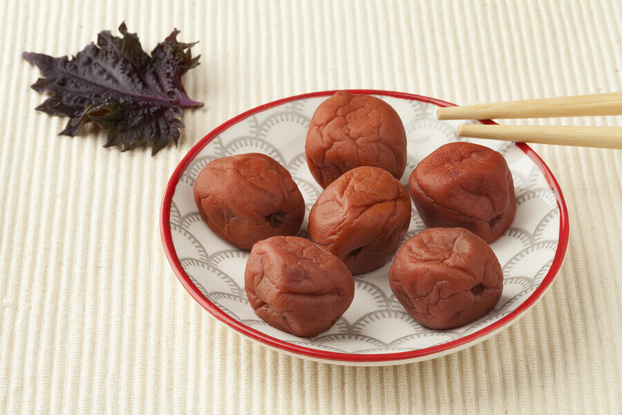 Umeboshi plum is typical of Japan.