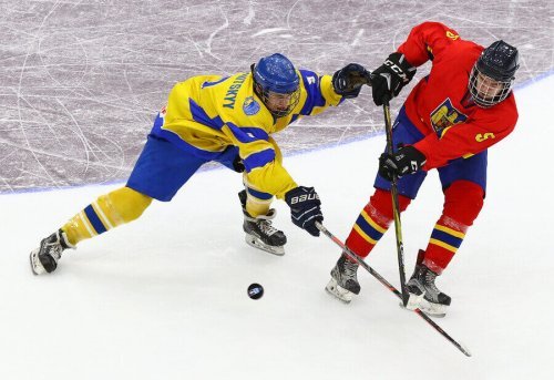 Ice hockey: a skating sport.