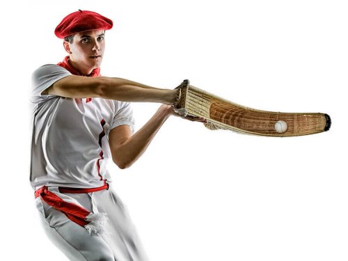 A Basque pelota player.