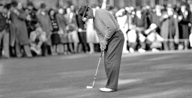 Antique photo of one of the best golfers in history