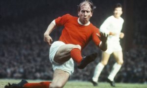 Bobby Charlton on the field.