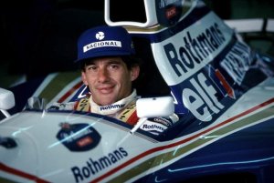 Ayrton Senna, an F1 driver.