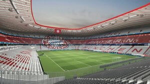 Inside the Allianz Arena.