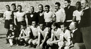 The Uruguayan team in the Maracanazo.