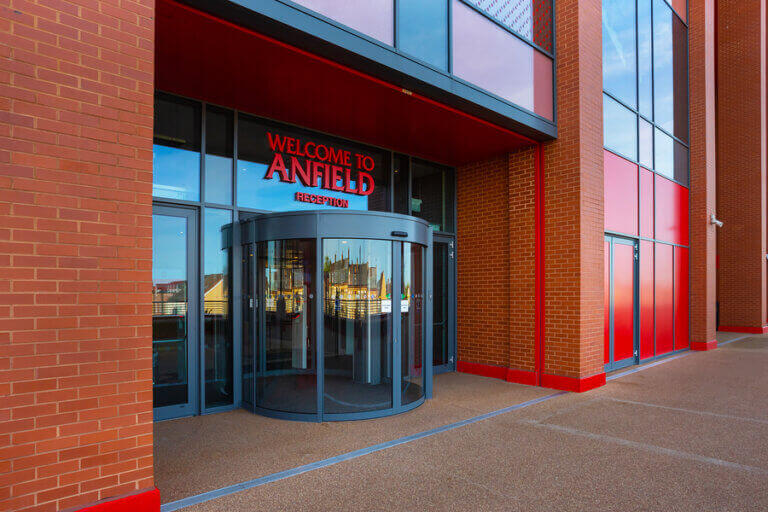Entrance to the Liverpool Anfield stadium