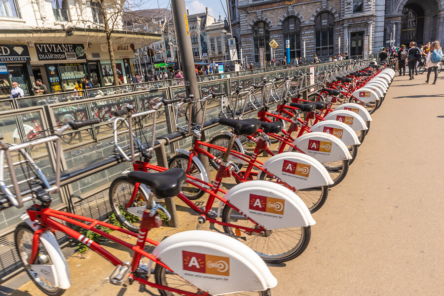 Bike rentals in Antwerp.