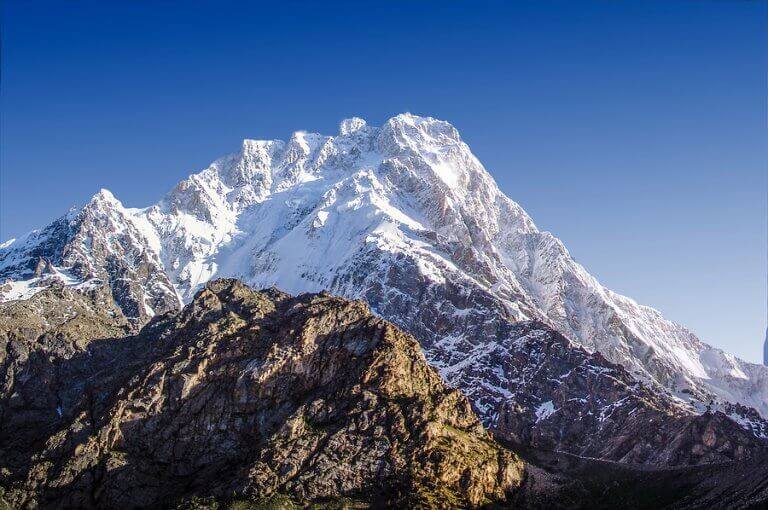 The perpetually snowy peak of the Nanga Parbat
