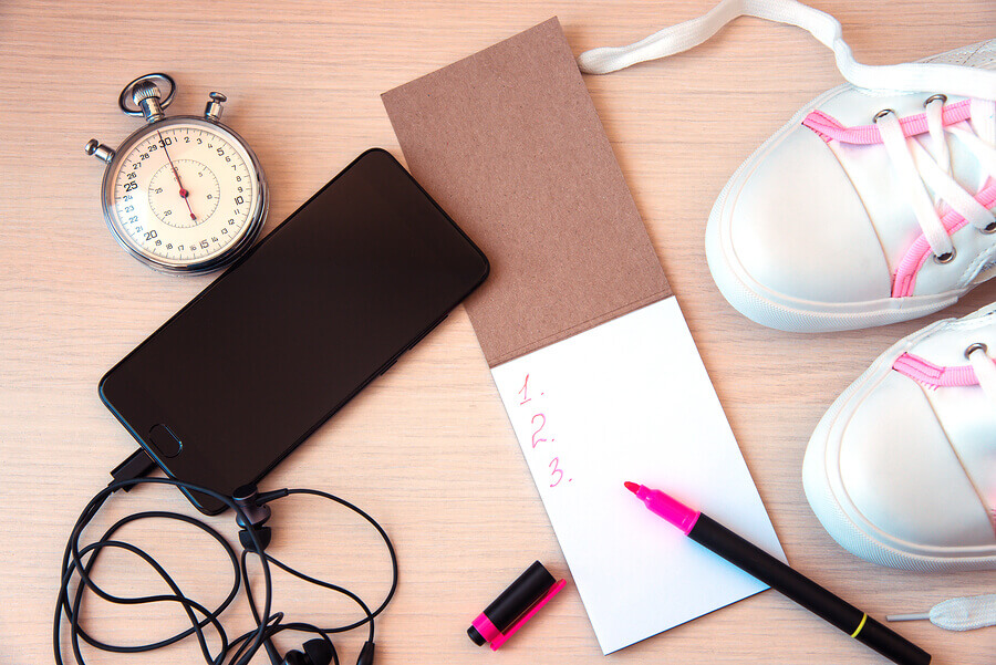 Staying fit at home.