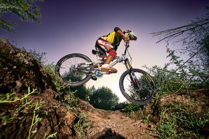 A BMX cyclist.