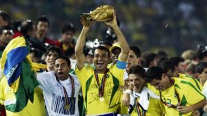 Brazil winning the 2002 World Cup.