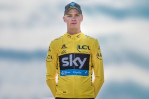 Chris Froome in his team sky uniform.